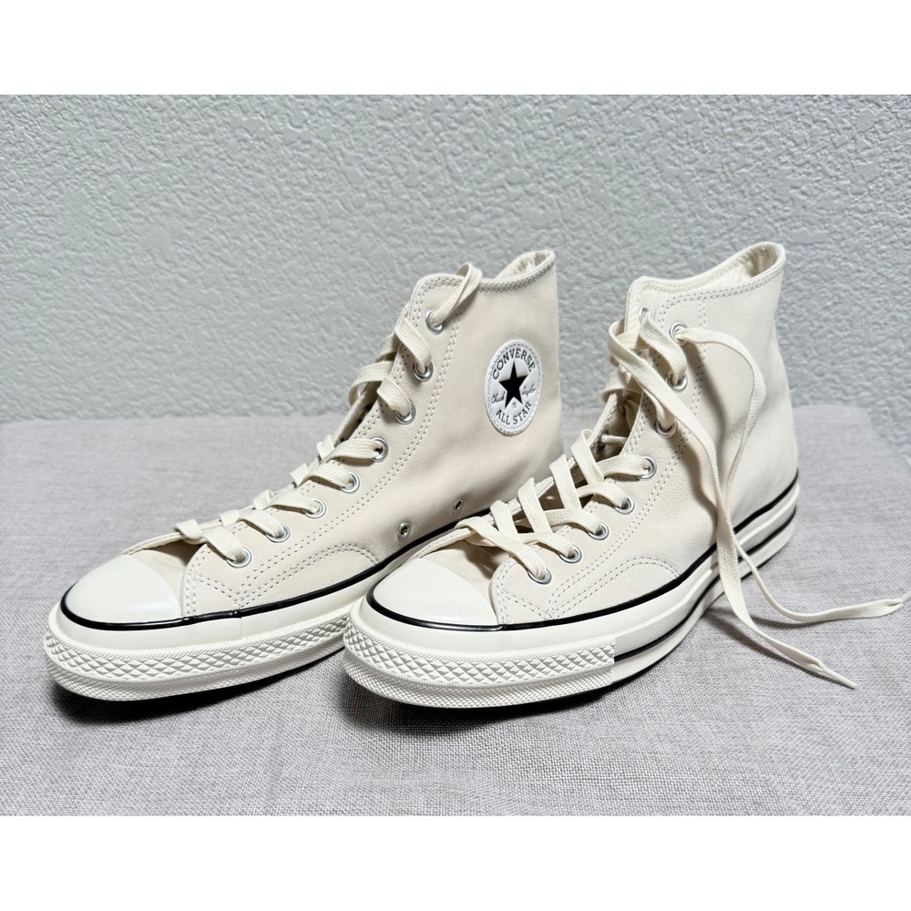 NWOB Converse 9.5 M - 11.5 W Leather Off-White